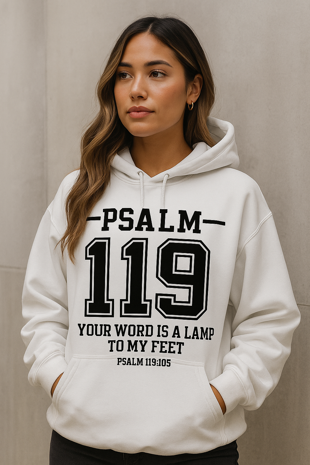 White Hoodie Psalm 119:105