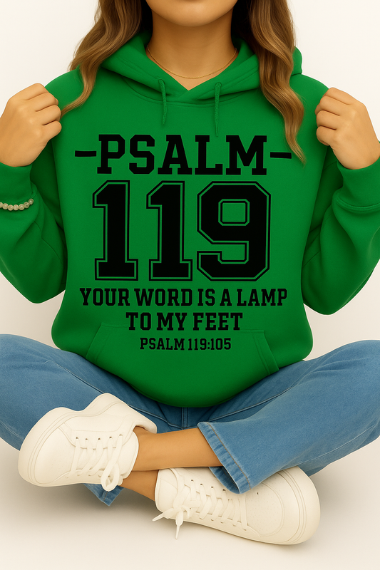 PSALM 119:105 Green Hoodie