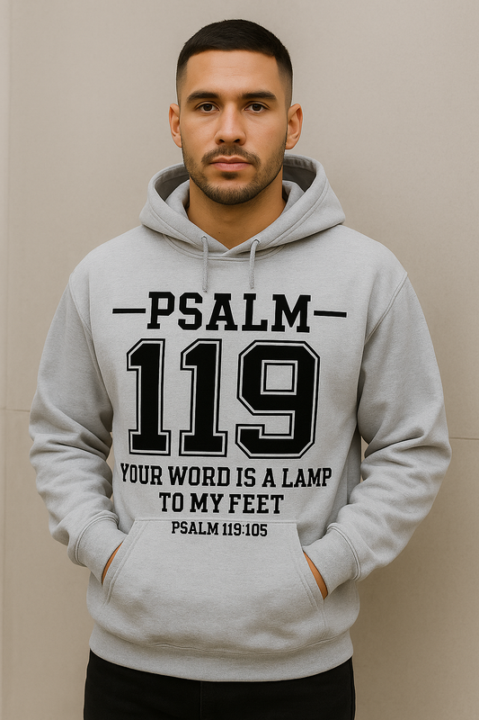 PSALM 119:105 Gray Hoodie